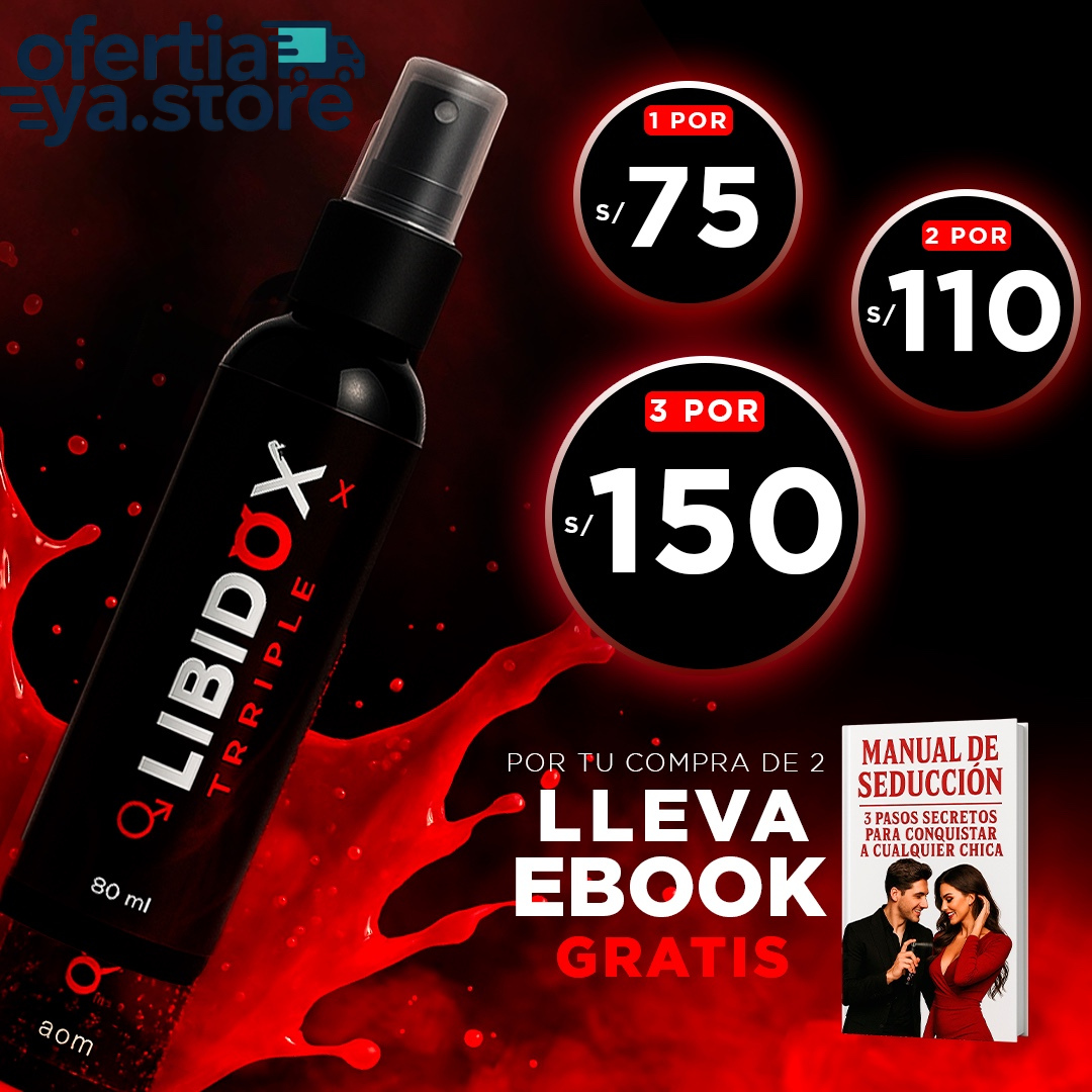 ¡Atrae miradas sin decir una palabra! Libidox Triple X con feromonas