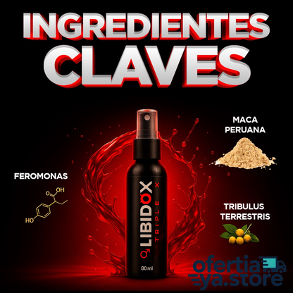 ¡Atrae miradas sin decir una palabra!  Libidox Triple X con feromonas