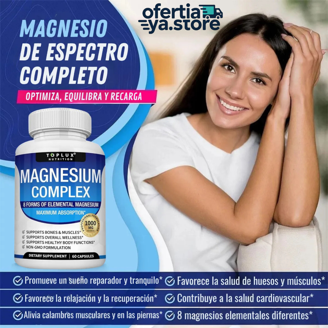 Magnesium Complex, el suplemento natural que equilibra tu cuerpo desde adentro 💪