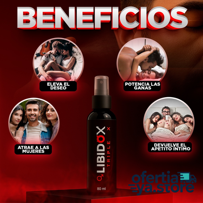 ¡Atrae miradas sin decir una palabra!  Libidox Triple X con feromonas
